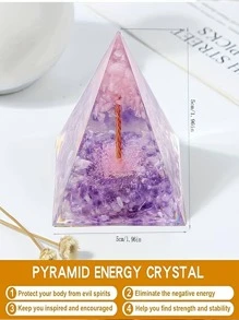 1 pieza ABS Decoración simple pirámide en forma de Objeto decorativo para casa - Púrpura malva - Ver 5