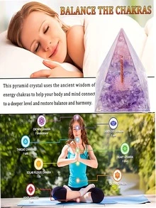 1 pieza ABS Decoración simple pirámide en forma de Objeto decorativo para casa - Púrpura malva - Ver 6