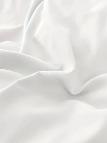 1pc Plain Color Bed Sheet, Simple Design, Hygienic, Soft Comfortable, Machine Washable, Suitable For Bedroom, Dormitory, Hotel, Home Decor - White - View 4