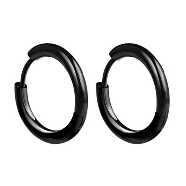 Pendientes de aro minimalistas, regalo de joyería de acero inoxidable para hombres a la moda