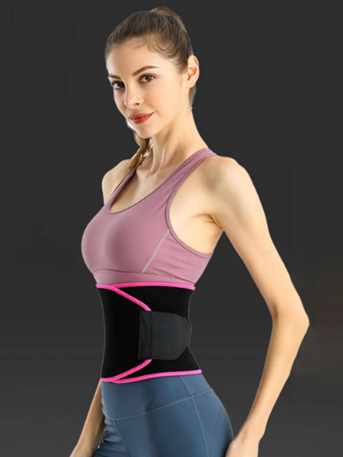 1 đai thắt lưng thể thao thoáng khí - Hồng - Xem 1