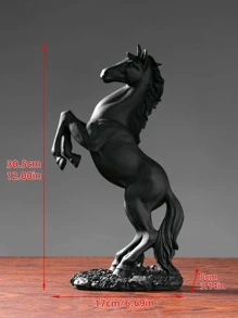 1pc Flying Victory Horse Black Resin Decoration Room Decor Decorations Bedroom Decor Best - Black - View 3