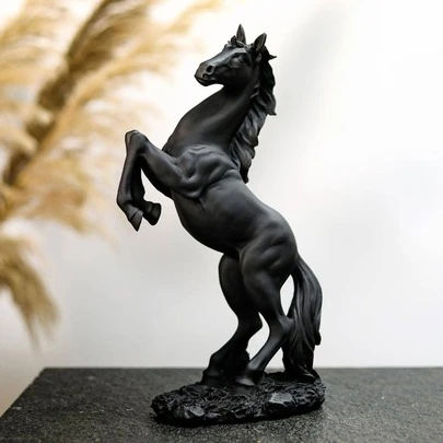 1 件飞翔胜利之马黑色树脂装饰房间装饰卧室装饰最佳