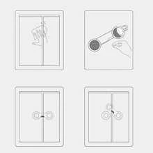 Set de 5 cerraduras de plástico, protección moderna de bloqueo para bebés de color blanco para el hogar - Blanco - Ver 9