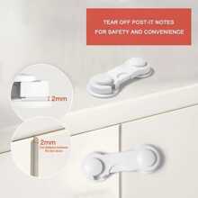 Set de 5 cerraduras de plástico, protección moderna de bloqueo para bebés de color blanco para el hogar - Blanco - Ver 6