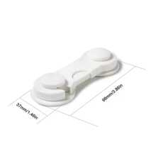 Set de 5 cerraduras de plástico, protección moderna de bloqueo para bebés de color blanco para el hogar - Blanco - Ver 2