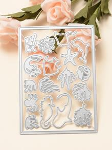 1 khuôn cắt thiết kế cá & sao biển - Bạc - Xem 4