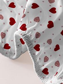 愛心圖案床墊套 - 彩色 - 查看 4