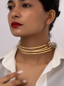 Vòng cổ tối giản - Vàng - Xem 1