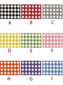 1pc Plaid Pattern Placemat - Multicolor - View 2