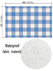 1pc Plaid Pattern Placemat - Multicolor - View 6