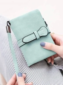 Minimalist Small Wallet With Wristlet Pocket Wallet Small ID Window Zipper Women Wallet PU Leather Portable Minimalist Fashion Modern Business Anniversary On Valentine Day For Birthday Gift Female Lady Girls Women Gift Business Casual For Women Wallet Purse Wallet - Mint Blue - View 8