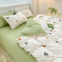 水果和葉子圖案被套套裝內芯 - 彩色 - 查看 1