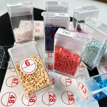 fulfly Hộp tranh kim cương trong suốt 1pc - trắng - Xem 5