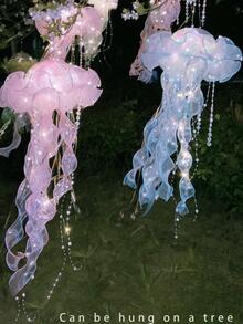 1 pieza Luz de la decoración de medusa diseño - Rosa - Ver 4