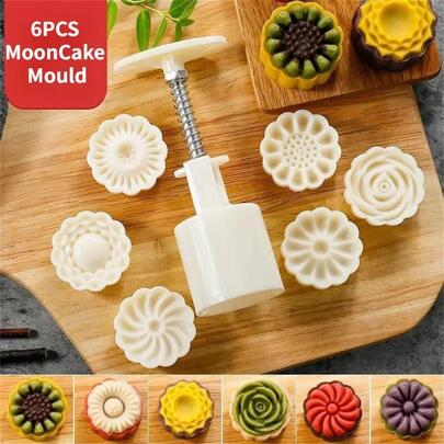 6pcs Moon Cake Mold Set