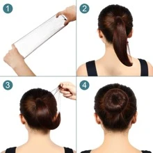 20 chiếc/40 chiếc Lưới trùm tóc vô hình đàn hồi 5.08cm, thích hợp cho dịch vụ thực phẩm, búi tóc ba lê, ngủ, phụ nữ và tóc giả (màu đen), phụ kiện tóc - màu nâu - Xem 5