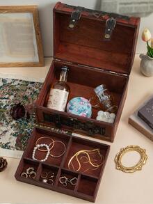 1入組復古首飾盒 - 墨綠色 - 查看 6