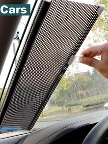 1pc Solid Color Blackout Curtain - Black - View 3