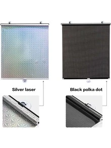 1pc Solid Color Blackout Curtain - Black - View 10