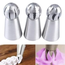 3pcs Stainless Steel Piping Nozzle - Silver - View 2