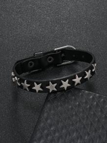1 Vòng tay trang trí ngôi sao cổ điển dành cho nam giới để làm quà tặng trang trí hàng ngày để có vẻ ngoài sành điệu - màu đen - Xem 5