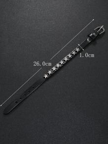 1 Vòng tay trang trí ngôi sao cổ điển dành cho nam giới để làm quà tặng trang trí hàng ngày để có vẻ ngoài sành điệu - màu đen - Xem 4