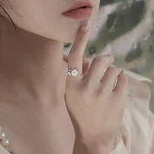 Nhẫn Trang Trí Đá Cubic Zirconia - Bạc - Xem 3