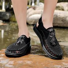 Dép thông thường thời trang dành cho nam, Dép ngoài trời thiết kế dây rút Slingback - màu đen - Xem 7