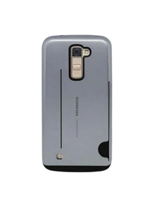 Funda Case Uso Rudo Tarjetero Para LG Q10 Guardian - Gris - Ver 1