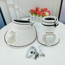 Visera ribete en contraste con Ventilador eléctrico - Beis - Ver 3