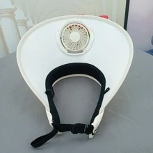 Visera ribete en contraste con Ventilador eléctrico - Beis - Ver 5