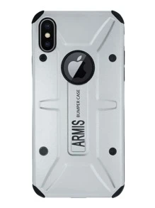 Funda Case Para iPhone X Uso Rudo Armis - Plateado - Ver 1