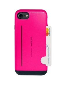 Funda Case Uso Rudo Tarjetero Para iPhone 6 Guardian - Rosa Fucsia - Ver 2