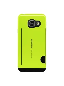 Rugged Use Card Holder Case Cover For Galaxy A3 2016 Guardian - Lime Green - View 1