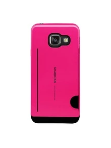 Rugged Use Card Holder Case Cover For Galaxy A3 2016 Guardian - Hot Pink - View 1