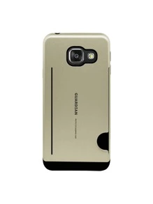 Funda Case Uso Rudo Tarjetero Para Galaxy A3 2016 Guardian - Dorado - Ver 1
