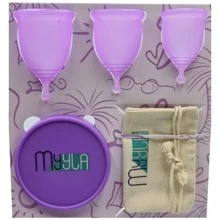 Set de Copas Menstruales Myyla , 3 Copas Menstrual en 1, Menstrual Cup + Kit. - Morado - Ver 5