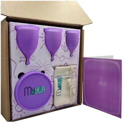 Set de Copas Menstruales Myyla , 3 Copas Menstrual en 1, Menstrual Cup + Kit.