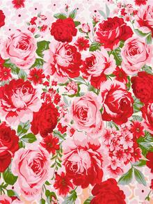 1 件亲肤、柔软、现代感双褶边加厚拉绒活力印花多色单/双人床罩和床裙套装 - 彩色 - 查看 6