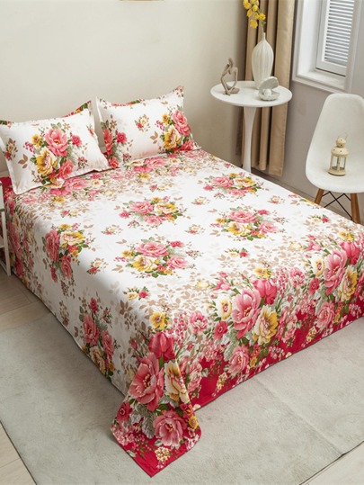 مفرش سرير نمط زهري