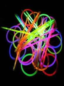 Pulseras fluorescentes fosforescentes brillan oscuridad - Multicolor - Ver 2