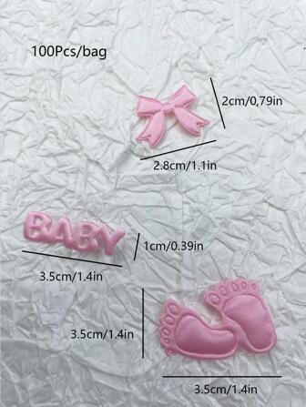 100pcs Bow & Letter Design Throwing Confetti,Christmas