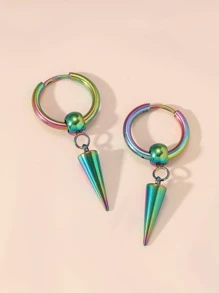 男士鐳射幾何耳墜,適用於首飾類禮品和派對 - 彩色 - 查看 12