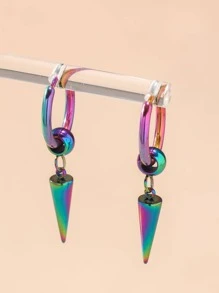 男士鐳射幾何耳墜,適用於首飾類禮品和派對 - 彩色 - 查看 14