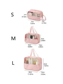 1入組素色洗漱包 - 粉色 - 查看 2