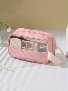 1入組素色洗漱包 - 粉色 - 查看 3