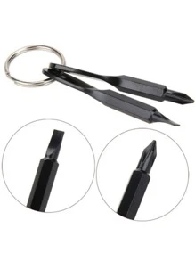 2pcs Multifunction Screwdriver, Tools For Men - Black - View 4