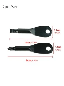 2pcs Multifunction Screwdriver, Tools For Men - Black - View 2