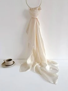 Khăn quàng cổ tối giản - Màu be - Xem 2